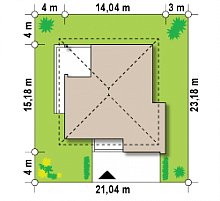 Проект дома D128 - минимальные размеры участка