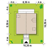 Проект дома D133 - минимальные размеры участка
