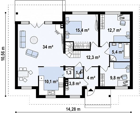 Проект дома D151 - план 1